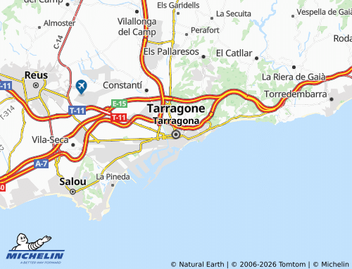 Carte MICHELIN Tarragone - ViaMichelin