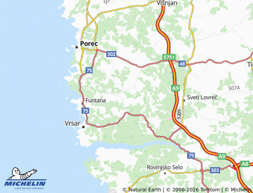 MICHELIN Ćuši map - ViaMichelin