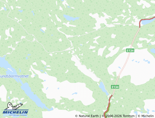 MICHELIN Flatdal map - ViaMichelin