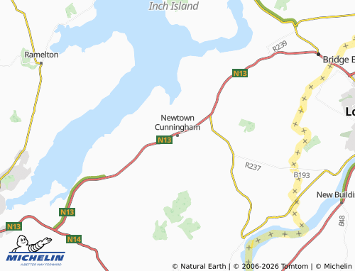 MICHELIN-Landkarte Newtown Cunningham - ViaMichelin