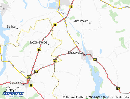 MICHELIN Sławsk Wielki map - ViaMichelin