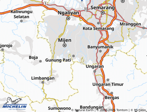 MICHELIN Gunung Pati map - ViaMichelin