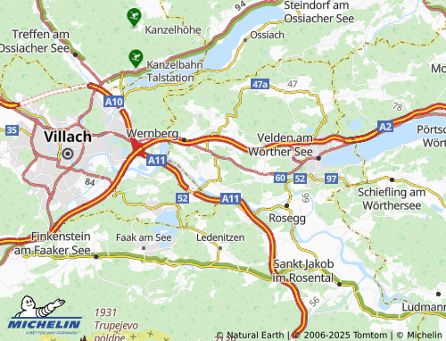 MICHELIN-Landkarte Kletschach - ViaMichelin