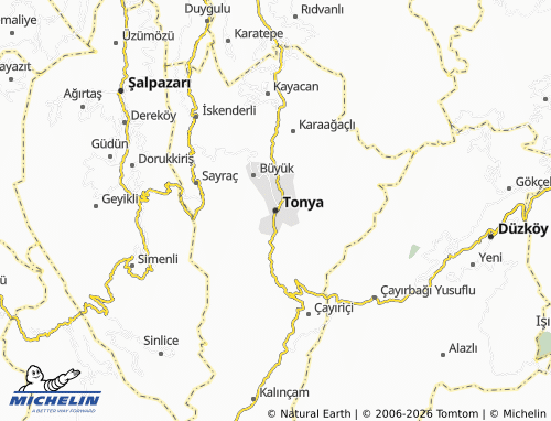MICHELIN Tonya map - ViaMichelin