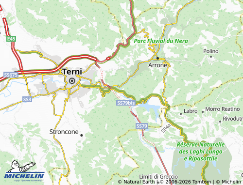 Mapa MICHELIN Marmore - ViaMichelin