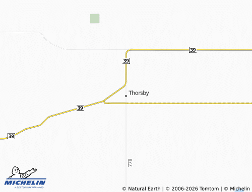 MICHELIN Thorsby map - ViaMichelin
