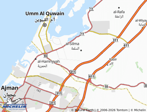 MICHELIN Al Shuhada map - ViaMichelin
