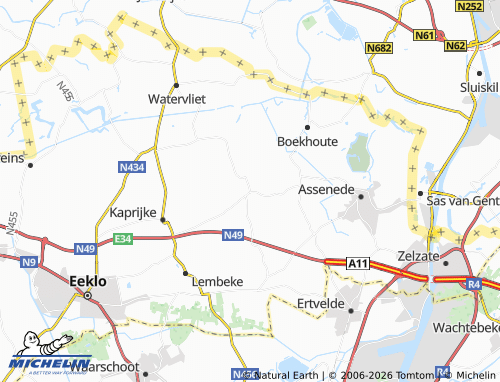 Mapa MICHELIN Bassevelde - ViaMichelin