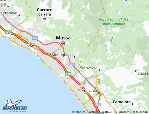 MICHELIN Montignoso map - ViaMichelin
