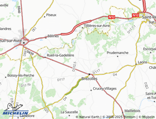 Mapa MICHELIN Fessanvilliers-Mattanvilliers - ViaMichelin