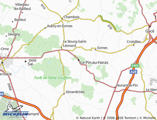 MICHELIN Le Pin-au-Haras map - ViaMichelin