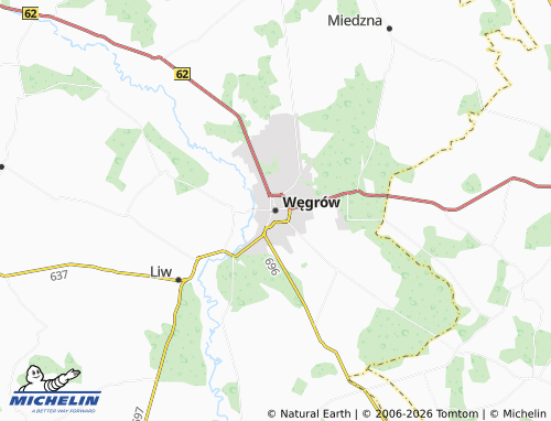 MICHELIN Węgrów map - ViaMichelin