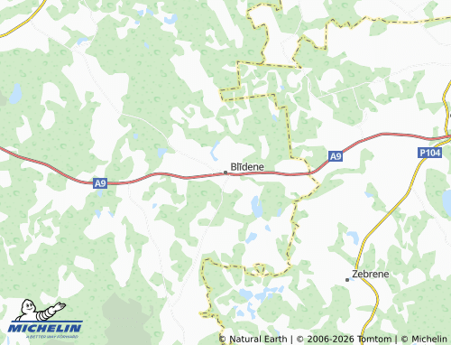 Mapa MICHELIN Blīdenes pagasts - ViaMichelin