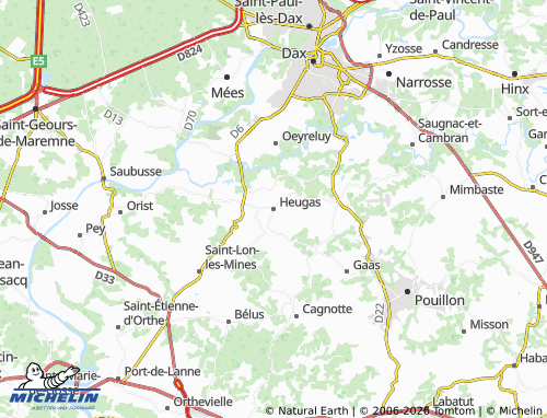 Carte MICHELIN Heugas - ViaMichelin