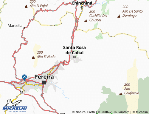 Mappa MICHELIN Santa Rosa de Cabal - ViaMichelin