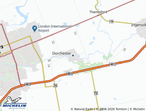 Mapa MICHELIN Dorchester - ViaMichelin