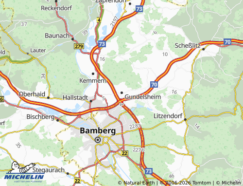 Mappa MICHELIN Gundelsheim - ViaMichelin