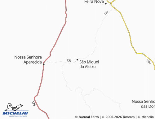 Mapa MICHELIN São Miguel do Aleixo - ViaMichelin