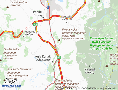 MICHELIN Molyvadia map - ViaMichelin