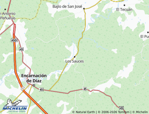 MICHELIN Los Sauces map - ViaMichelin