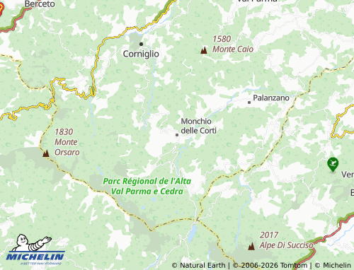 MICHELIN Monchio delle Corti map - ViaMichelin