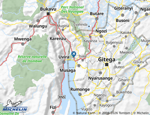 Mappa MICHELIN Bujumbura Rural - ViaMichelin