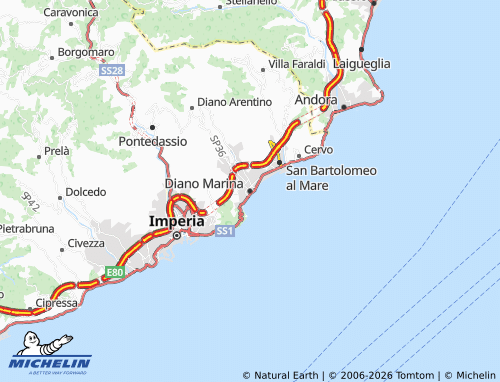 MICHELIN Diano Marina map - ViaMichelin