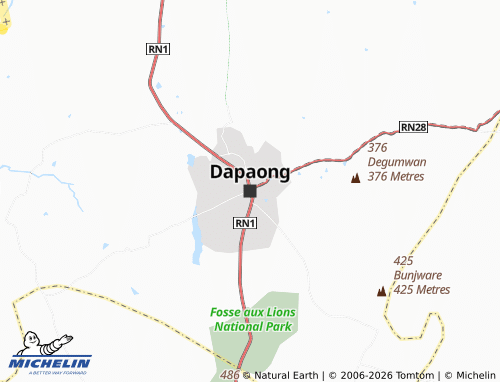 MICHELIN Dapaong map - ViaMichelin