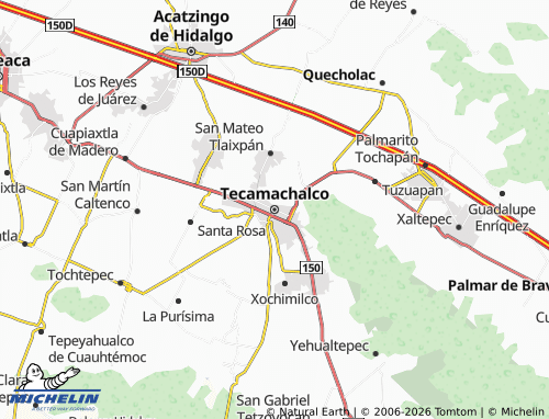 MICHELIN Tecamachalco map - ViaMichelin