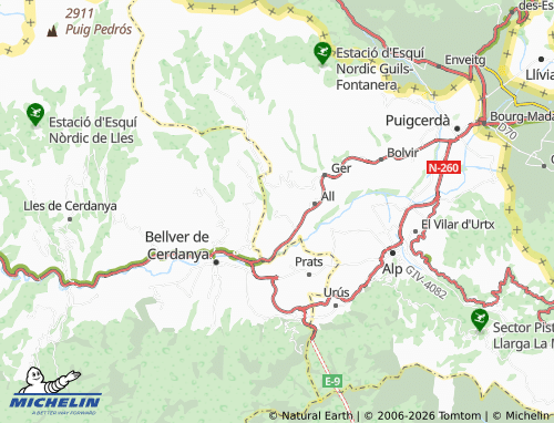MICHELIN Olopte map - ViaMichelin