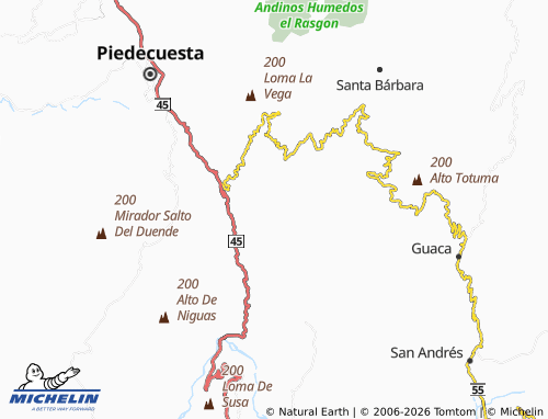 Carte MICHELIN Alto de Vacas - ViaMichelin