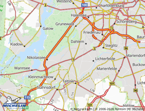 MICHELIN Zehlendorf map - ViaMichelin