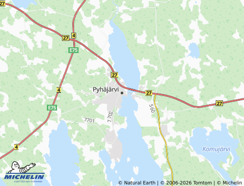 Carte MICHELIN Pyhäjärvi - ViaMichelin