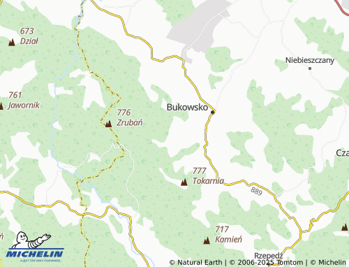 MICHELIN Tokarnia map - ViaMichelin