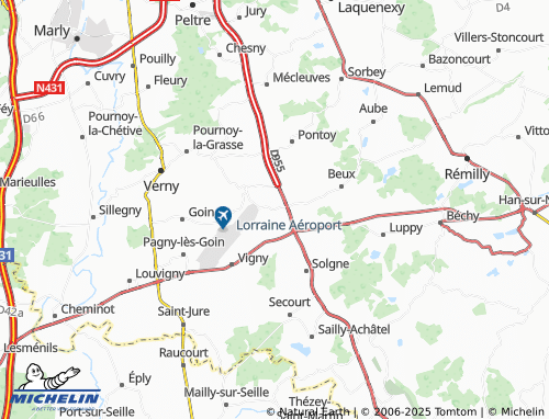 Carte MICHELIN Silly-en-Saulnois - ViaMichelin