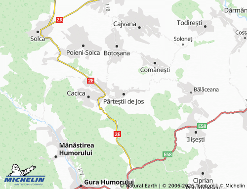 MICHELIN Pârteștii de Jos map - ViaMichelin