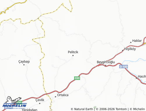 MICHELIN Pelitcik map - ViaMichelin