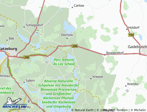 MICHELIN Groß Thurow map - ViaMichelin