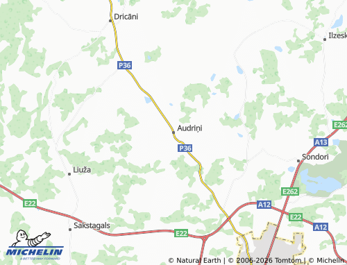 Mapa MICHELIN Audriņi - ViaMichelin