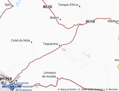 Mappa MICHELIN Taquarana - ViaMichelin