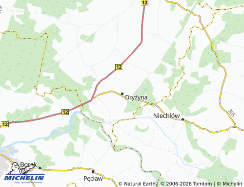 MICHELIN-Landkarte Dryżyna - ViaMichelin