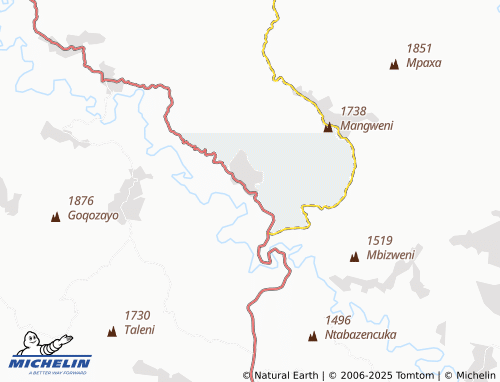 MICHELIN Mgxojeni map - ViaMichelin
