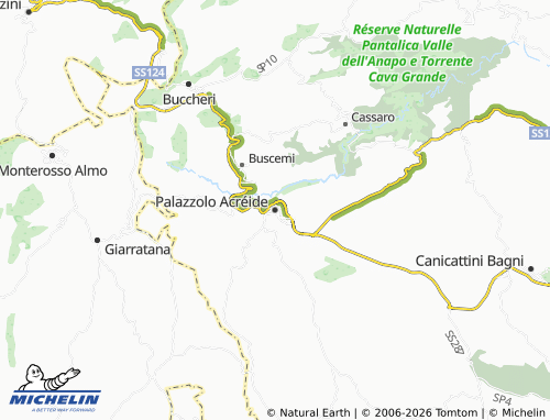 MICHELIN Palazzolo Acreide map - ViaMichelin