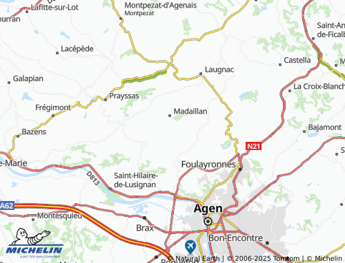 MICHELIN Poussou map - ViaMichelin