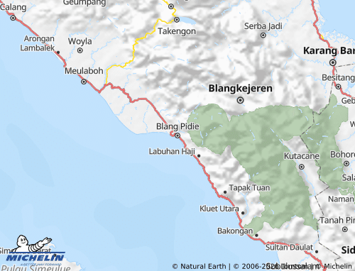 MICHELIN Aceh Barat Daya map - ViaMichelin