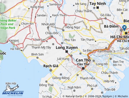 MICHELIN Châu Thành map - ViaMichelin