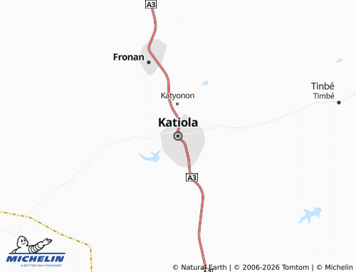 MICHELIN-Landkarte Katiola - ViaMichelin