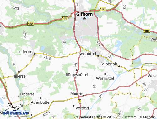MICHELIN Ausbüttel map - ViaMichelin