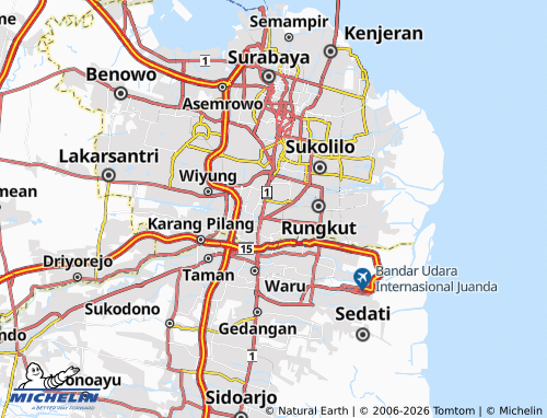 MICHELIN Jemur Wonosari map - ViaMichelin