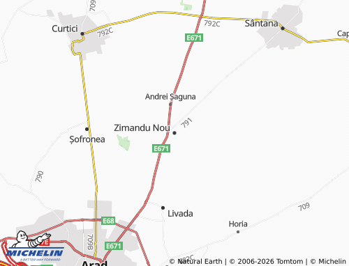 Mapa MICHELIN Zimandu Nou - ViaMichelin